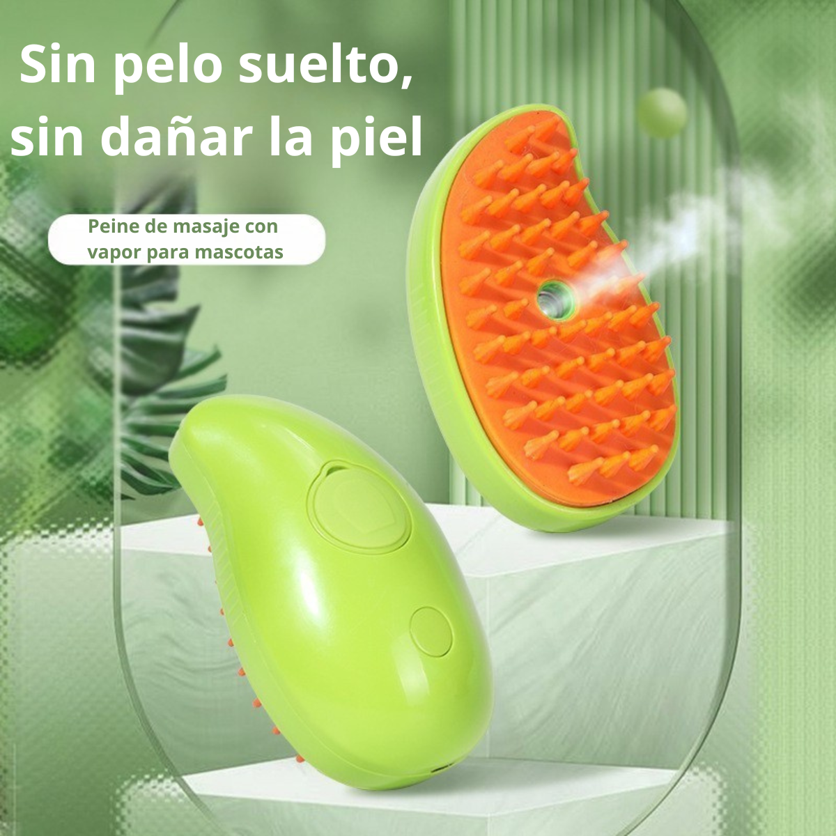 🟢Cepillo A Vapor Para Mascotas 3en 1