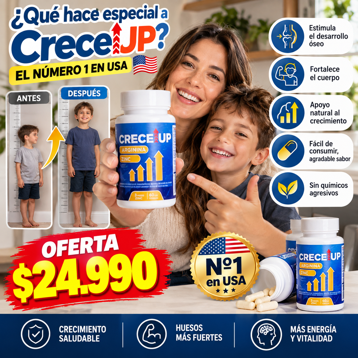 CRECE UP PLUS 60 CAPSULAS