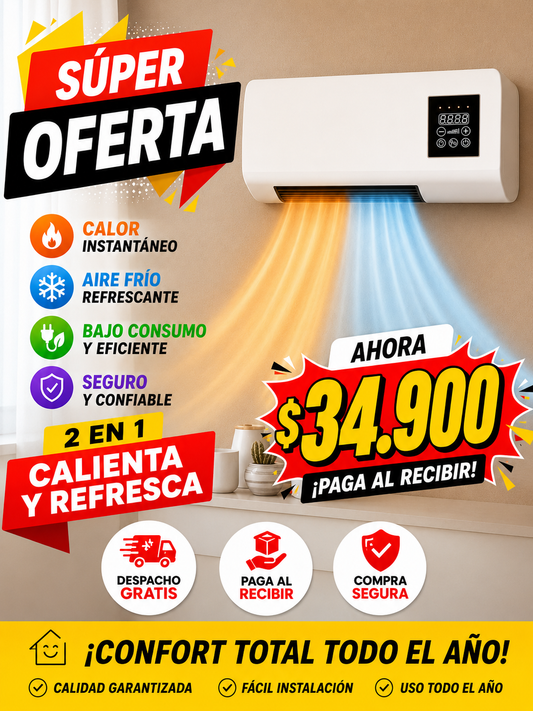Aire Calefactor Con Ventilador De Pared