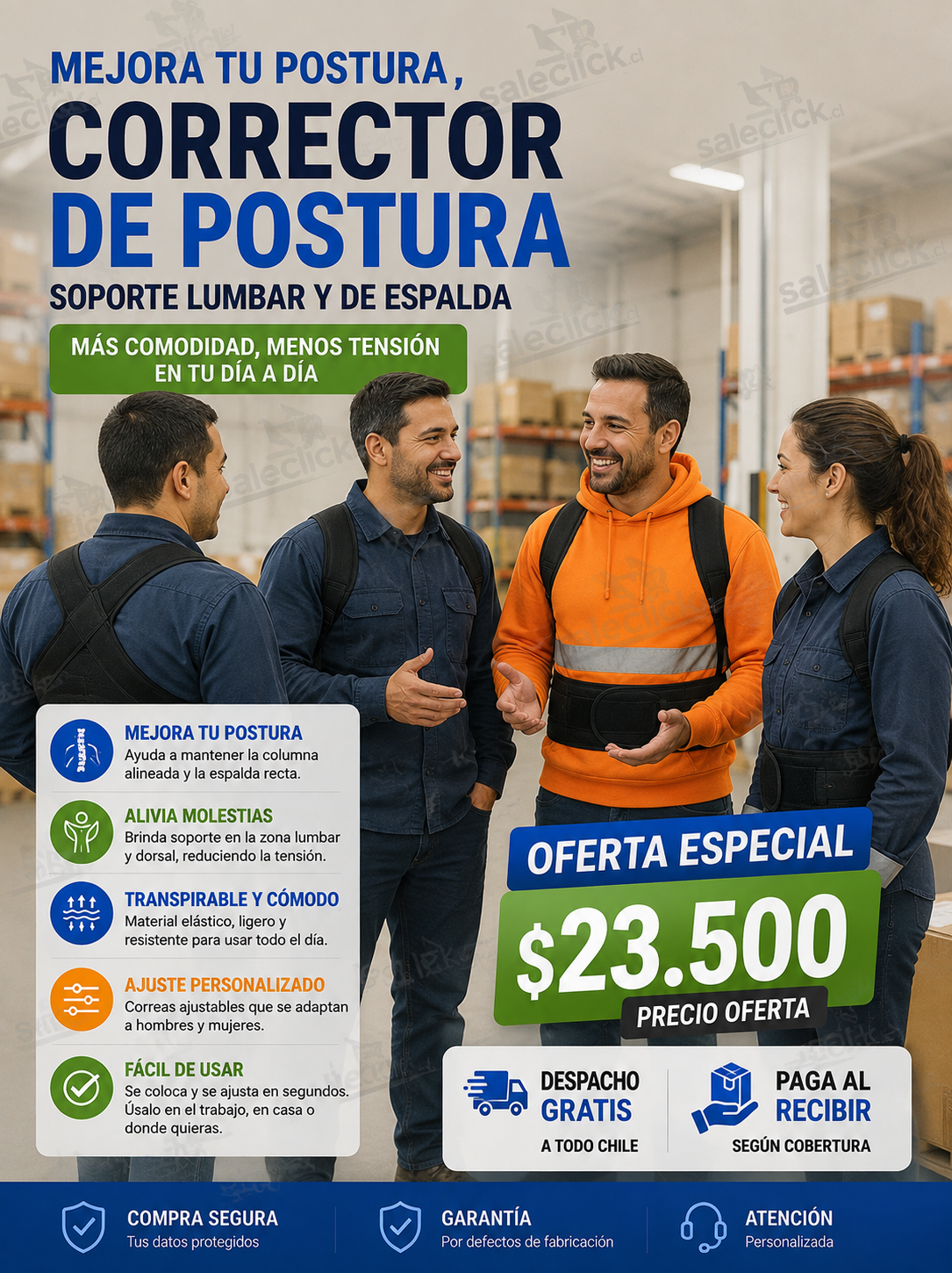 Corrector de postura chaleco