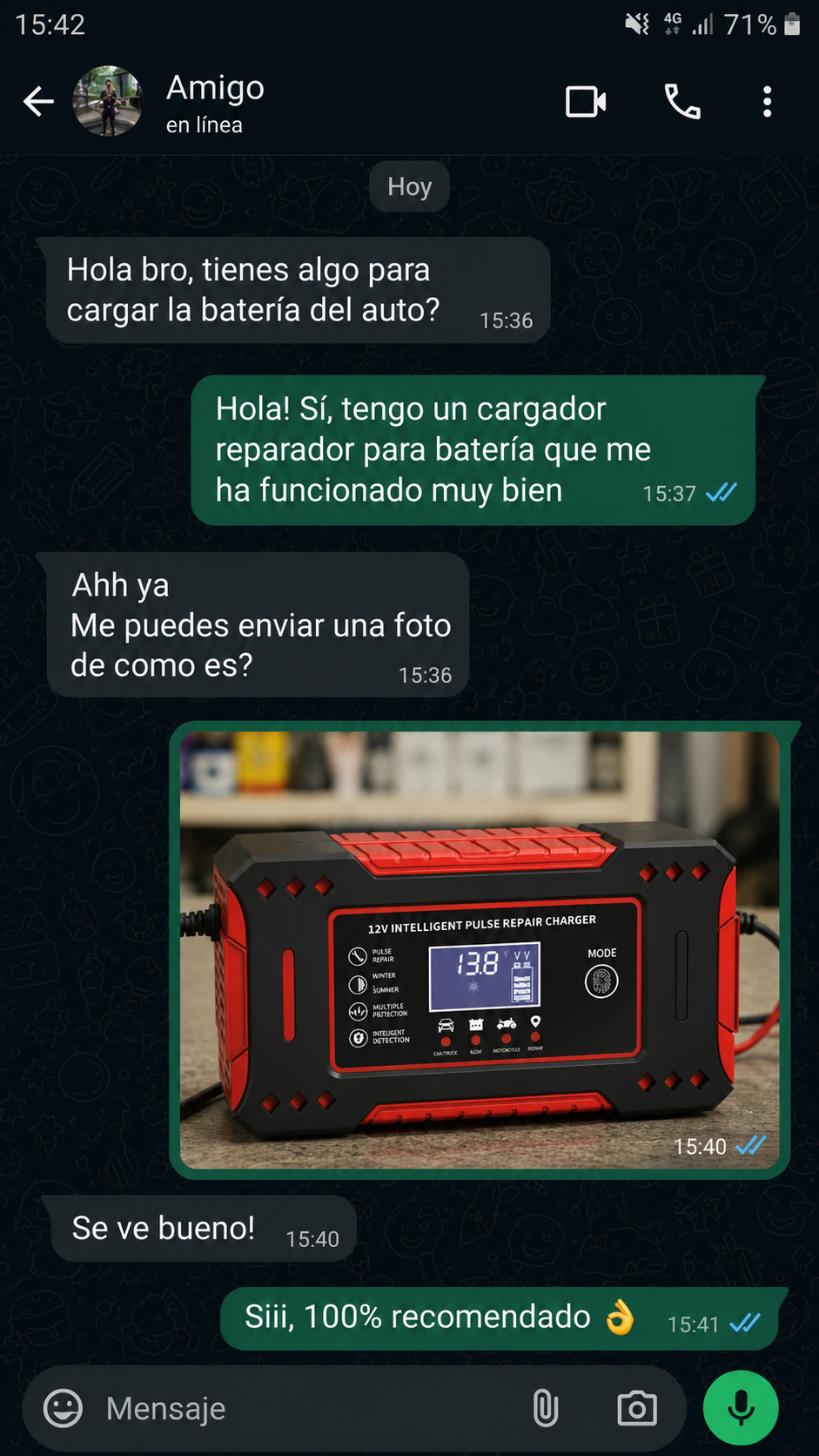 CARGADOR REPARADOR DE BATERIAS PARA AUTO