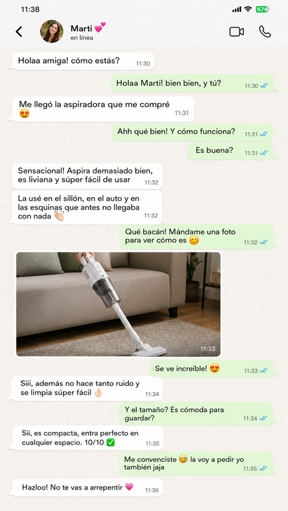 ASPIRADORA 2 EN 1 BLANCA HOME