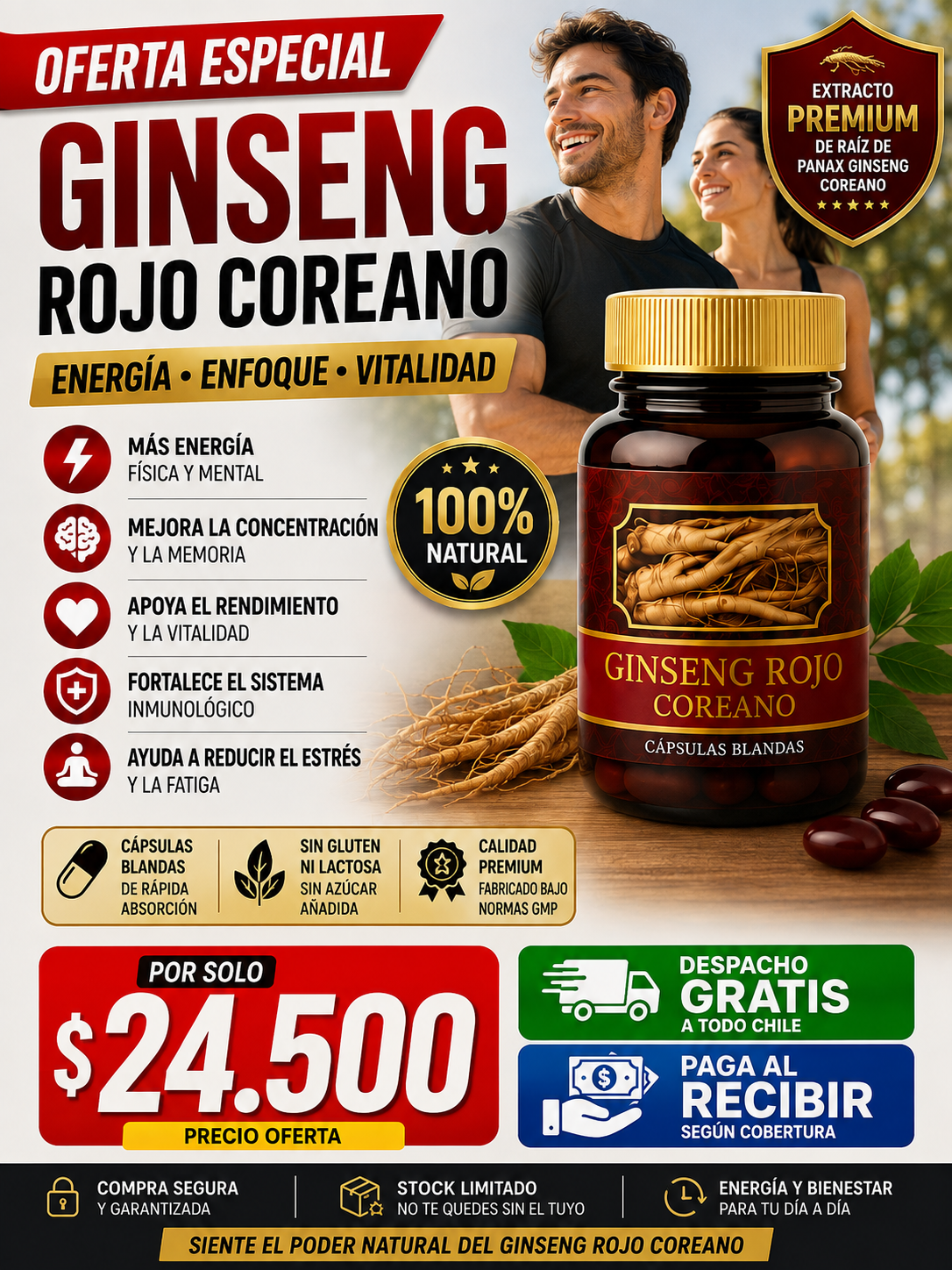 GINSENG ROJO COREANO ORIGINAL