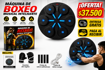 Maquina Boxeo con Bluetooth y guantes