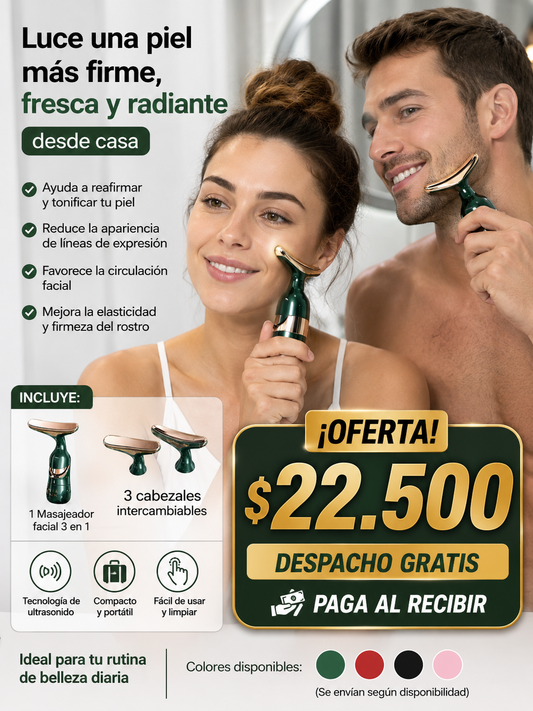 Masajeador Facial 3 en 1 Reafirmante