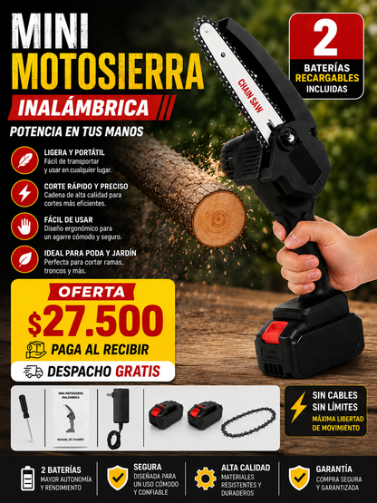 Mini Motosierra a Batería