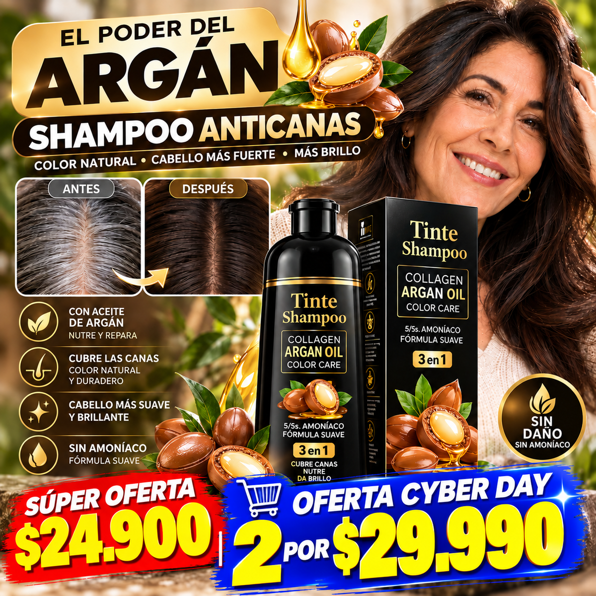 Shampoo Anticanas ARGAN
